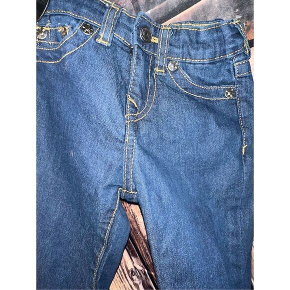 TRUE RELIGION Single End Basic Toddler Dark Blue Wash Denim Jeans~~Size 3T - Picture 2 of 7